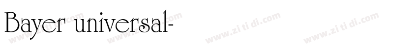 Bayer universal字体转换
